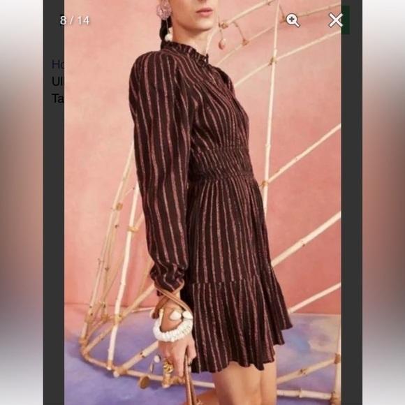 Ulla Johnson Rosalind stripe dress with metallic lurex threads. Size 4 - Picture 3 of 12